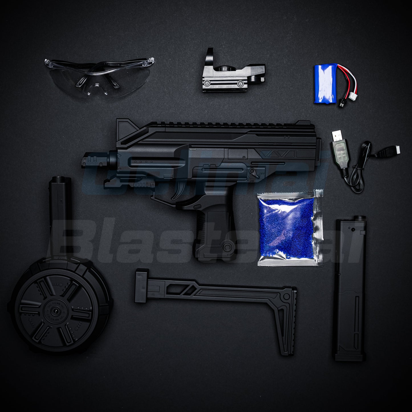 UZI Gelinis Blasteris - Juodas (Dovana - 11 000 Šovinių)