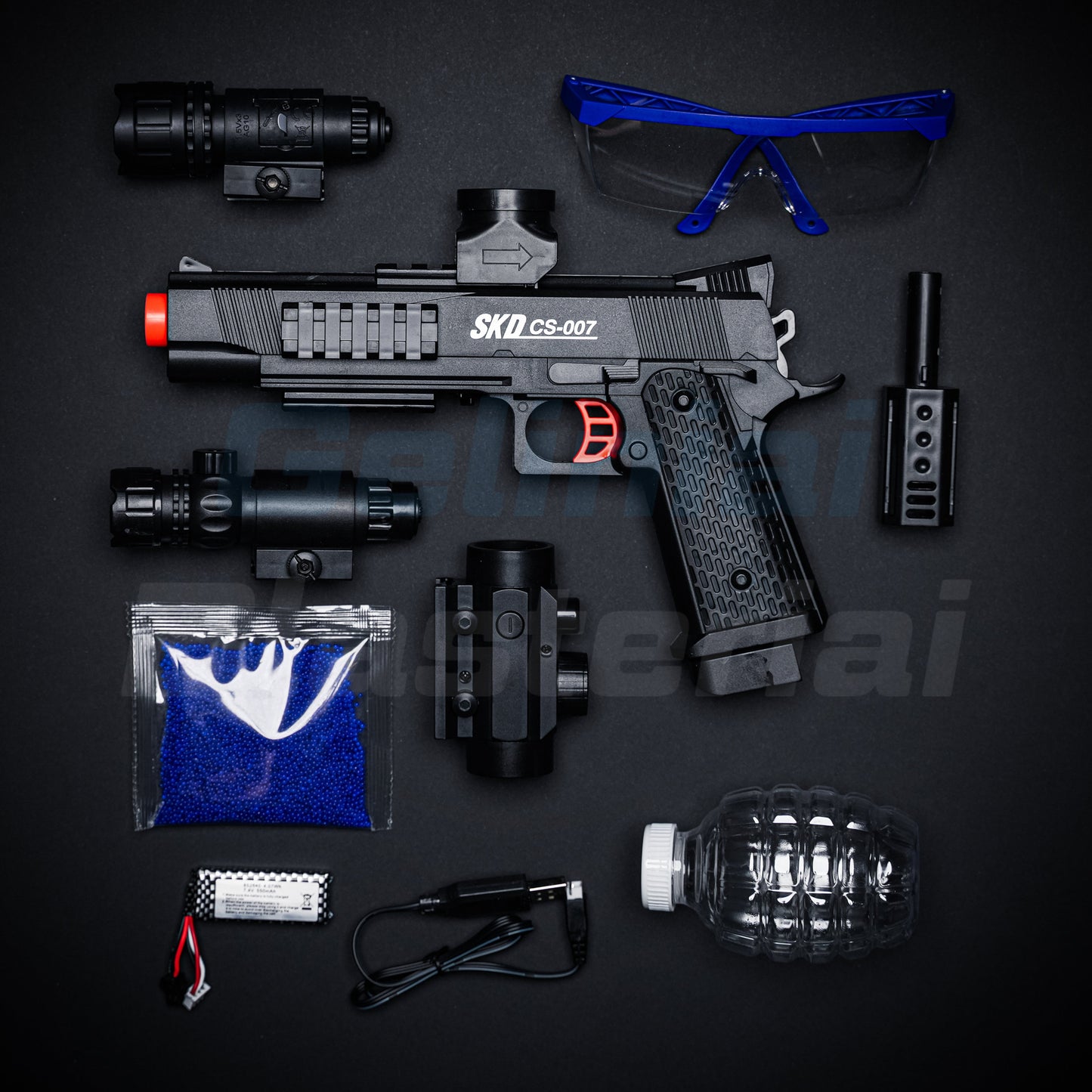 M1911 Gelinis Blasteris - Juodas (Dovana - 11 000 Šovinių)