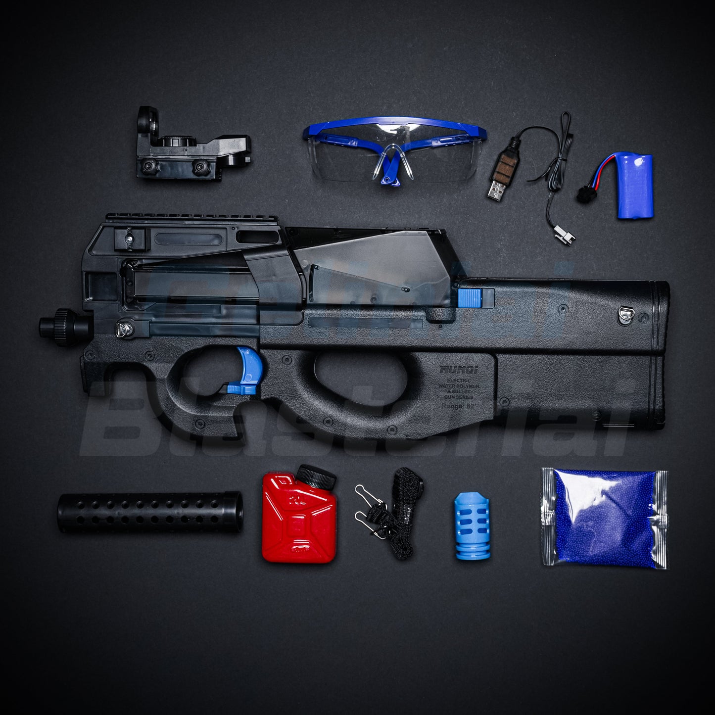 P90 Gelinis Blasteris - Juodas (Dovana - 11 000 Šovinių)