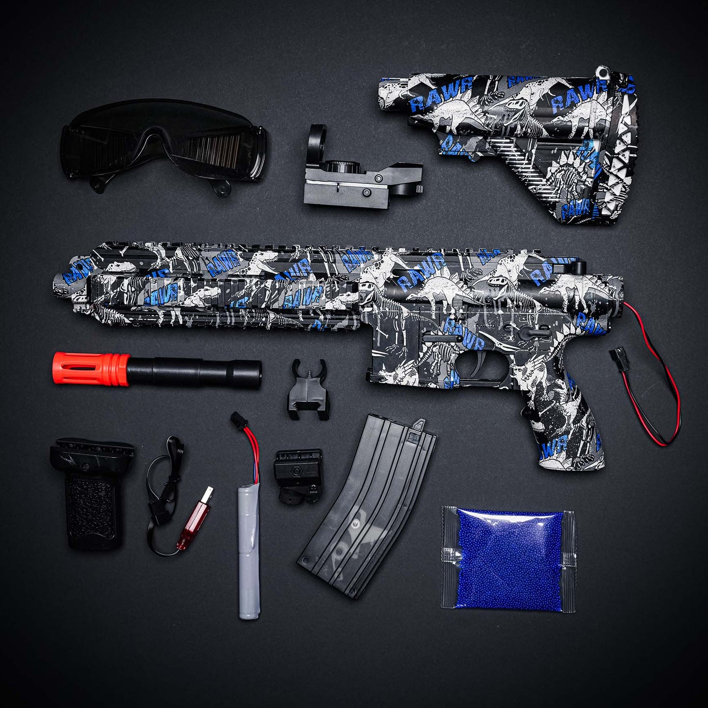 M416 Tactical Gelinis Blasteris - Mėlynas (Dovana +11.000 Šovinių)