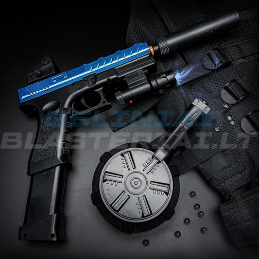 Saugumo palyginimas: geliniai blasteriai, dažasvydis ir airsoft ginklai