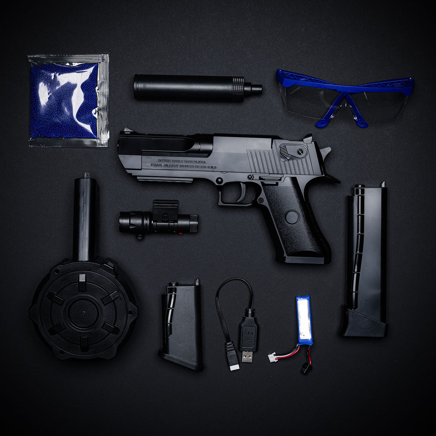 DESERT EAGLE Gelinis Blasteris - Juodas (Dovana - 11 000 Šovinių)